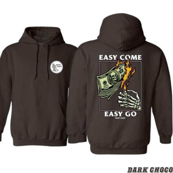 Rest Easy Hoodie, Easy Come Easy Go Skeleton Design, Ideal for Casual Wear, Comfortable and Stylish, Gift for Men, Gift for Women, Gift for You , Hoodie Design - Image 5