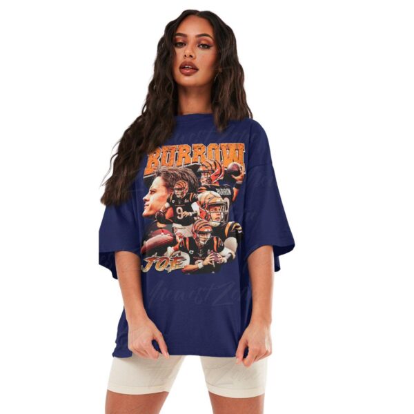 Burroww Shirt Vintage Style 90s #9, Quarterback Homage Retro Classic Graphic Tee, Street Life Style, American Sport, Street Life Style, Trending T-Shirts - Image 5