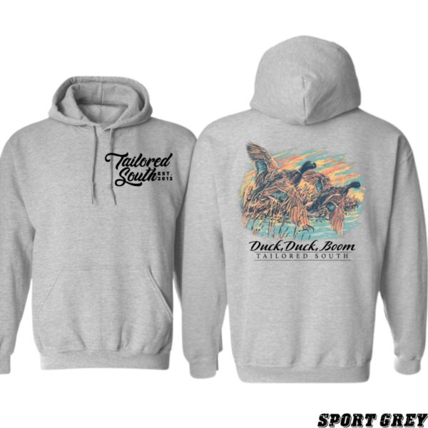 Duck Duck Boom Hoodie, Vibrant Waterfowl Design, Perfect for Hunting Enthusiasts, Street Life Style - Image 3
