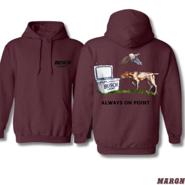 Busch iLight Hoodie, Always On Point Design with Hunting Dog and Cooler, country boy clothing, Perfect for Outdoor Enthusiasts, Ideal for Casual Wear, Comfortable and Stylish, Hoodie For Men, Hoodie For Women Casual Sweater, Street Life Style - Image 2