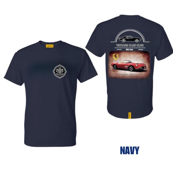 Ligosta Vintage, Cars Club Collection T-Shirt, Unisex T-Shirt Featuring Ferrari 250 GT California Spider Graphic, Sports Car Fans 06 - Image 2