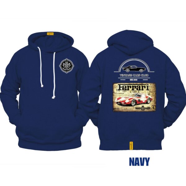Ligosta Vintage, Cars Club Hoodie, Unisex Hoodie Featuring Ferrari 250 GTO Graphic, Perfect For Sports Car Enthusiasts 22 - Image 2