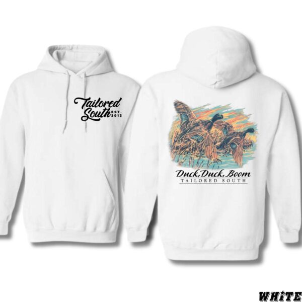 Duck Duck Boom Hoodie, Vibrant Waterfowl Design, Perfect for Hunting Enthusiasts, Ideal for Outdoor Adventures, Cozy and Stylish, Unisex Hoodie for Men and Women , Winter Fashion - Image 4