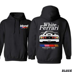 Frank Ocean Blond White Ferrari Black Unisex Hoodie, For Music and Car Enthusiasts , Street Life Style, Menswear Sweaters, Street Life Style