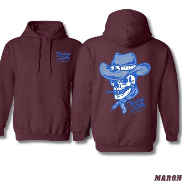 Cowboy Killer Hoodie, Bold Skull and Hat Design, Perfect for Edgy Fashion, Comfortable and Durable, Gift for Men, Gift for Women, Gift for You , Hoodie Design - Image 6