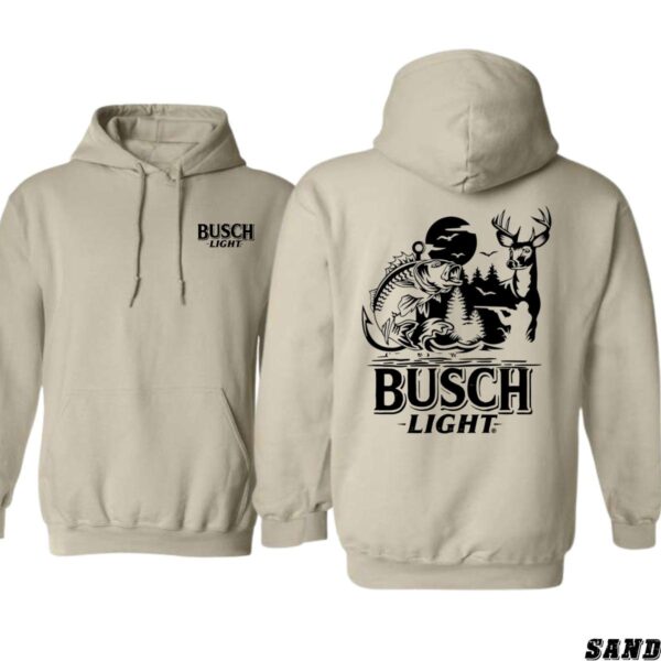 Busch iLight Sand Hoodie, Hoodies for Country Girls, Hunting & Fishing Graphic, Outdoor Adventure Sweatshirt, Rustic Beer Lover Apparel Wo, Street Life Style