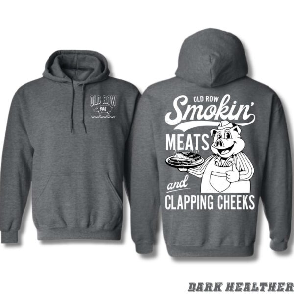 Old Row BBQ Smokin' Meats and Clapping Cheeks Black Unisex Hoodie, Ideal for BBQ Enthusiasts and Humor Lovers , Hoodie Design - Image 8