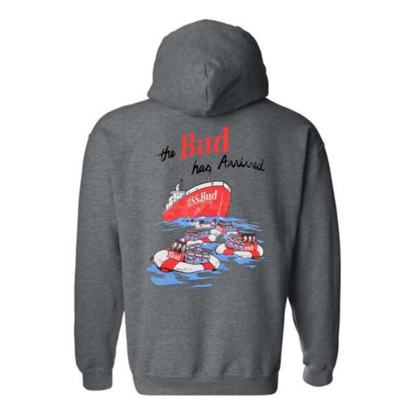 Budweiser Hoodie, USS Bud Ship and Life Raft Design, Perfect for Beer Lovers, Ideal for Casual Wear, Comfortable and Stylish , Hoodie Design - Image 9