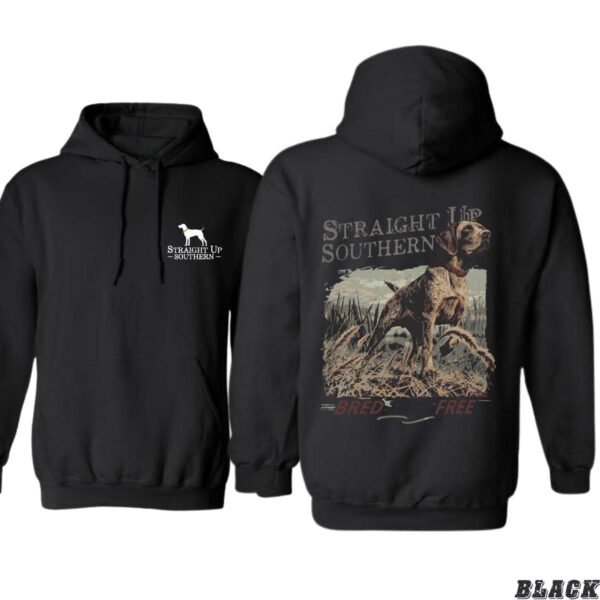Straight Up Southern Hoodie, Camo Country Hoodies, Bred to be Free Hunting Dog Design, Country boy clothing, Ideal for Outdoor Enthusiasts, Comfortable and Durable, Hoodie For Men, Hoodie For Women . Tops Underwear, Street Life Style - Image 4