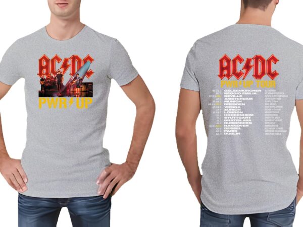 ACDC Band AC/DC Rock Music Band Pwr Up Shirt, Pwr Up Tour 2024 with Pwr Tour Dates T-Shirt, Men's T-shirt Women's T-shirt Children's T-shirt - Image 5