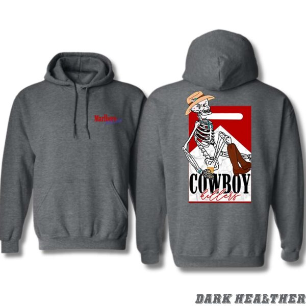 Marlboro Hoodie, Cowboy Killers Skeleton Design, Ideal for Casual Wear, Comfortable and Stylish, Gift for Men, Gift for Women, Gift for You , Hoodie Design - Image 3