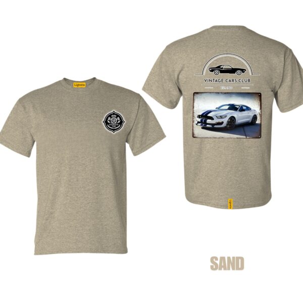 Ligosta Vintage, Cars Club Collection T-Shirt, Unisex T-Shirt Featuring Ford Mustang Shelby GT350 Graphic, Perfect For Muscle Car Fans 10 - Image 6