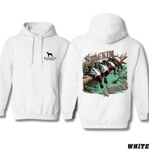 Stackin Quacks Hoodie, Vibrant Hunting Design, Perfect for Duck Enthusiasts, Hoodies for Country Girls, Ideal for Outdoor Adventures, Comfortable and Stylish, Hoodie for Men, Hoodie for Women, Unisex Casual Wear , Winter Fashion - Image 2