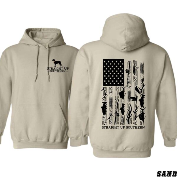 Straight Up Southern Hoodie, Patriotic American Flag Design, Perfect for Southern Pride, Ideal for Casual Comfort, Bold and Stylish, Unisex Hoodie for Men and Women , Winter Fashion - Image 2