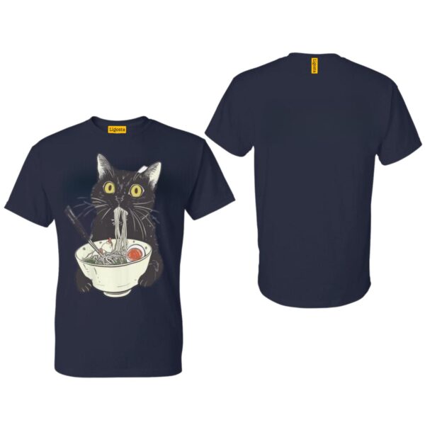 Ramen Cat T-Shirt, Cat Lover Gift, Kawaii Shirt, Alt Clothing, Anime Cat T-Shirt, Japanese Shirt, Foodies Shirt, Ramen Lover, Kitty Tee - Image 3