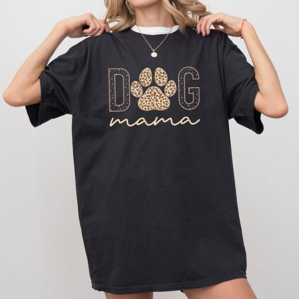 Dog Mama Leopard, Dog Mama Retro, Comfort Colors Tshirt, Leopard Print, Sublimation Design, Cheetah Print - Image 3