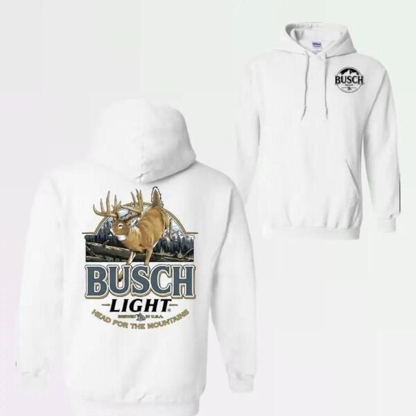 Busch Light Hoodie, Deer and Mountain Design, Hoodies For Country Girls, Ideal for Outdoor Enthusiasts, Comfortable and Warm, Perfect for Casual Wear and Hunting Fans Wo, Street Life Style - Image 3
