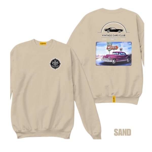 Ligosta Vintage, Cars Club Sweatshirt, Unisex Sweatshirt Featuring Route 66 Motel Graphic, Perfect For Retro Car Lovers 16 - Image 6
