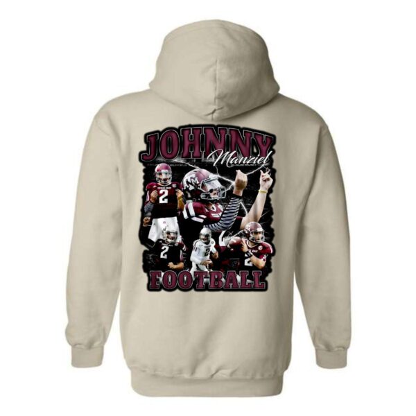 Johnny Manziel Football Hoodie, Dynamic Design Celebrating Johnny Football, Perfect for Sports Fans, Street Life Style