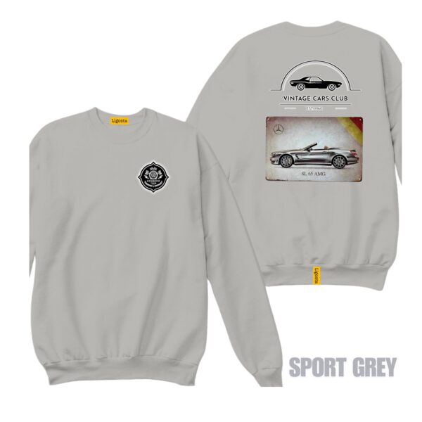 Ligosta Vintage, Cars Club Collection Sweatshirt, Unisex Sweatshirt Featuring Mercedes-Benz SL 65 AMG Graphic, Perfect For Luxury Car Fans - Image 5