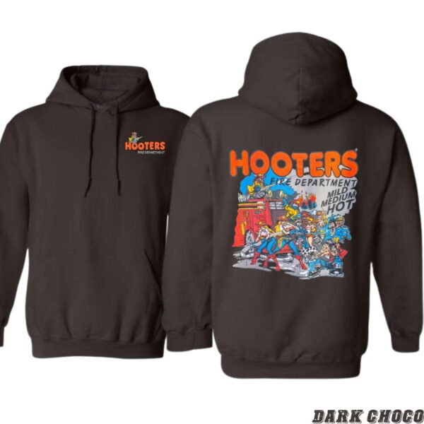 Hooters Fire Department "Mild, Medium, Hot" Black Unisex Hoodie, Ideal for Fans of Fun and Casual Wear , Hoodie Design - Image 5