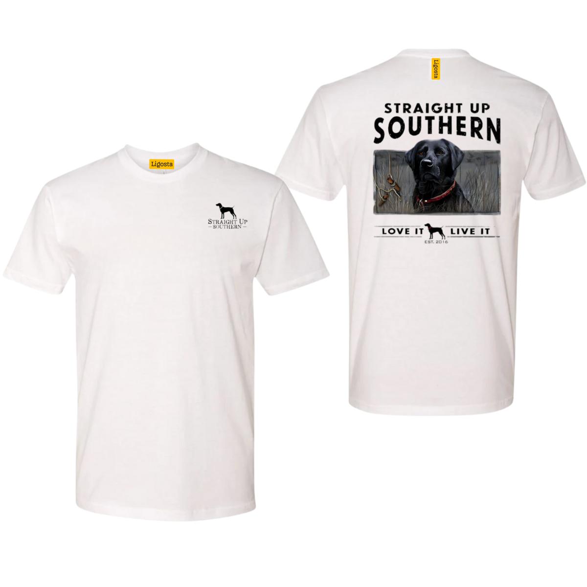 Straight Up Southern TShirt, Charming Labrador Design, TShirt For Country Girls, Perfect for Dog Lovers, Street Life Style