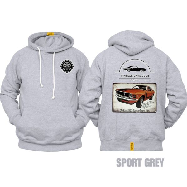 Ligosta Vintage, Cars Club Collection Hoodie, Unisex Hoodie Featuring 70 Boss 302 Trans-Am Graphic, Perfect For Classic Muscle Car Fans 11 - Image 5