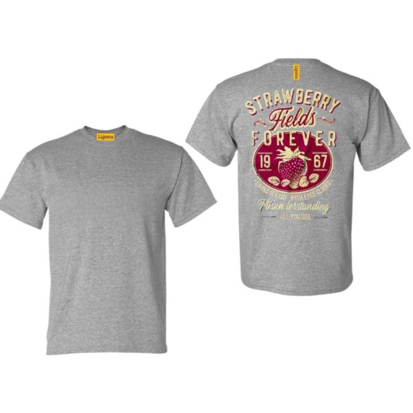 Old School Band Tees Shirt Design, Comfort Retro Band Tee, Beatle Strawberry Fields Rock Band Tee, Oversized Trendy Shirts, Retro Graphic Tee, Street Life Style - Image 4