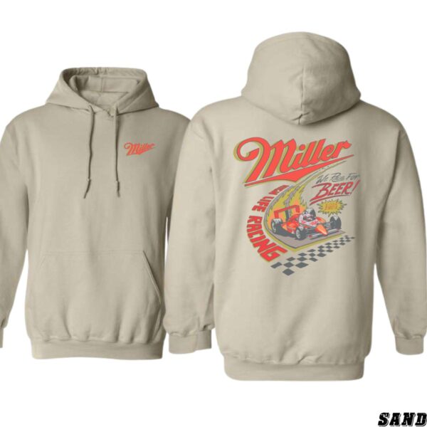 Miller Beer Racing Design, Casual Wear Hoodie, Retro and Sporty Style, Hoodie Style, Street Life Style - Image 8