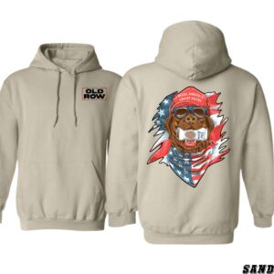 Old Row Make America Great Again Dog Sport Grey Unisex Hoodie, Perfect for Patriotic Americans and Dog Lovers , Hoodie Design