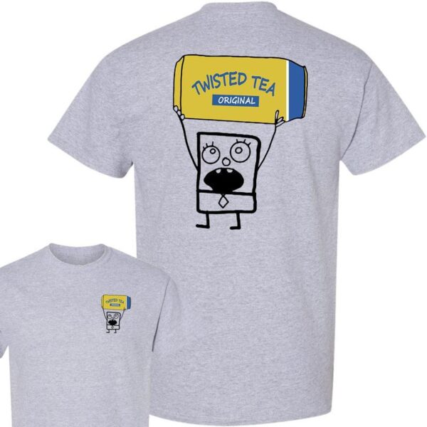 Doodlebob Twisted Tea Essential 2 Sided T-Shirt, Funny Drinking T-Shirt, Summer T-Shirt, Full Color T-Shirt, Unisex T-Shirt, For Men, For Women, Gift For All Menswear Top - Image 3