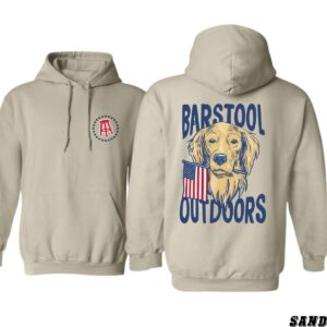 Barstool Outdoors Hoodie, Patriotic Dog Design, Country Boy Clothing, Perfect for Outdoor Enthusiasts, Ideal for Casual Wear, Comfortable and Stylish, Hoodie For Men, Hoodie For Women  Tops Underwear, Street Life Style