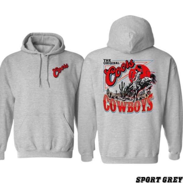 Coors "Cowboys Rodeo" Black Unisex Hoodie, Perfect for Western Enthusiasts and Casual Wear coors cowboy , Hoodie Design - Image 4