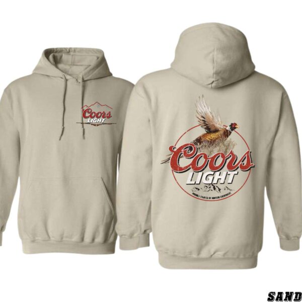 Coors Light Hoodie, Bold Pheasant Design, Perfect for Beer and Hunting Enthusiasts, Street Life Style - Image 2