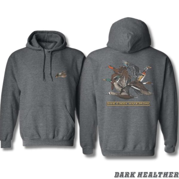 Dixiee Creek Waterfowl Hoodie,Outdoor Enthusiasts Cozy and Stylish, Birdwatching Fans, Street Life Style - Image 3