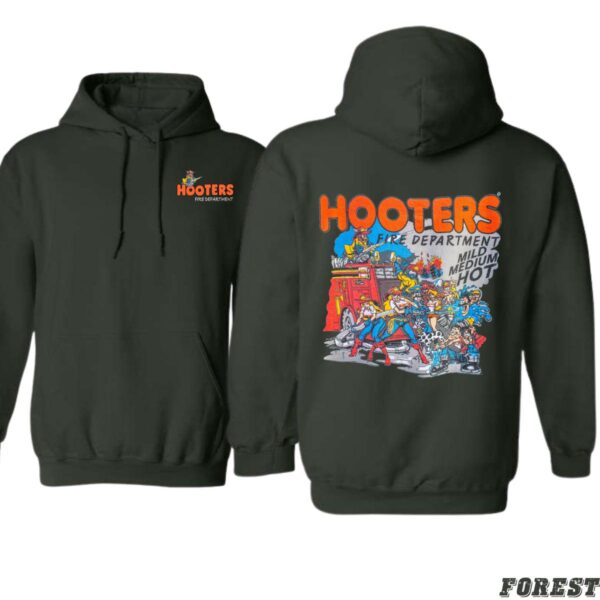 Hooters Fire Department "Mild, Medium, Hot" Black Unisex Hoodie, Ideal for Fans of Fun and Casual Wear , Hoodie Design - Image 7