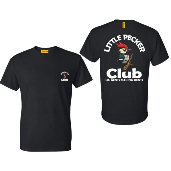 Little Pecker T-Shirt, Little Pecker Club Graphic Tee, Lil Gents Making Dents, Street Life Style, Little Pecker Club Bird Graphic Shirt, Unique Little Pecker Club Tee, Little Pecker Club Casual T-Shirt - Image 2