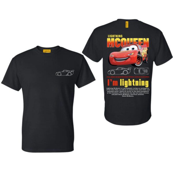 Mc Queen Design Classic T-Shirt, Cars Matching Shirt, L. Mc Queen and Sally Couple T-shirt - Image 2