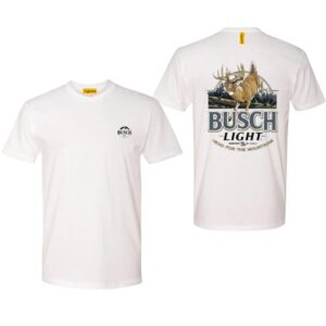 Busch LLight TShirt, Deer and Mountain Design, TShirts For Country Girls, Ideal for Outdoor Enthusiasts, Comfortable and Warm, Perfect for Casual Wear and Hunting Fans Wo, TShirt Design, Street Life Style