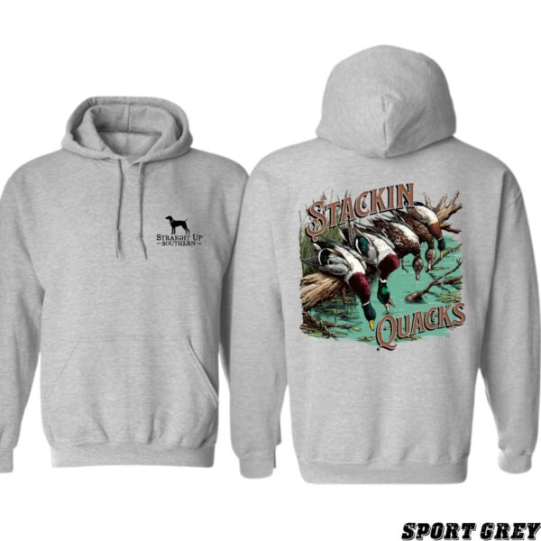 Stackin Quacks Hoodie, Vibrant Hunting Design, Perfect for Duck Enthusiasts, Hoodies for Country Girls, Ideal for Outdoor Adventures, Comfortable and Stylish, Hoodie for Men, Hoodie for Women, Unisex Casual Wear , Winter Fashion - Image 5