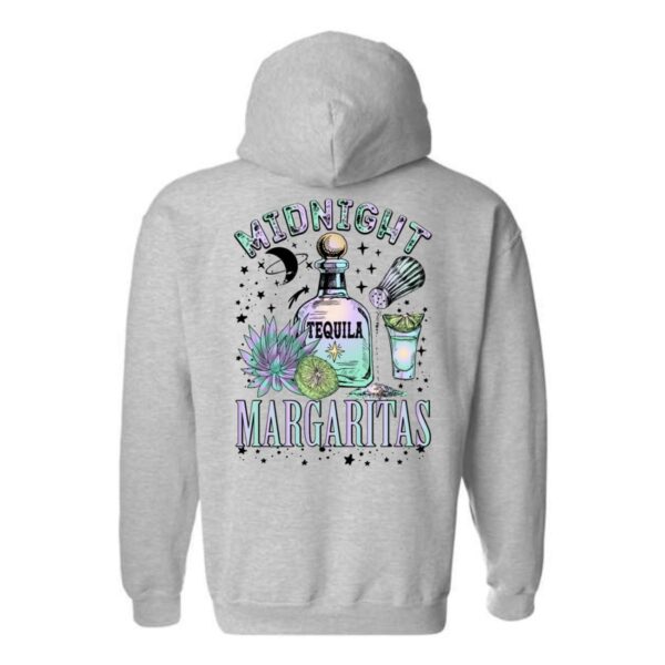 Midnight Margaritas Hoodie, Colorful Tequila and Margarita Design, Perfect for Party Lovers, Ideal for Casual Wear, Comfortable and Stylish, Hoodie For Men, Hoodie For Women , Hoodie Design - Image 4