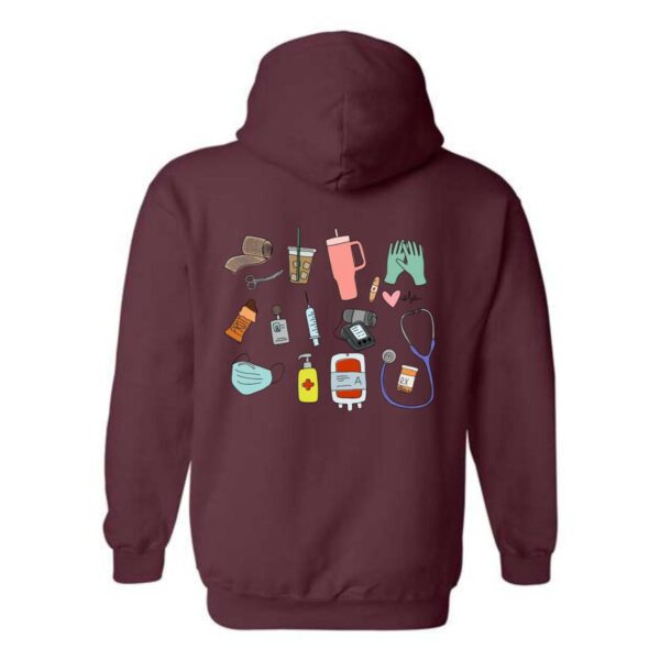 Medical Essentials Hoodie, Fun and Colorful Healthcare Design, Medical Professionals and Enthusiasts, Menswear Unisex, Street Life Style - Image 8