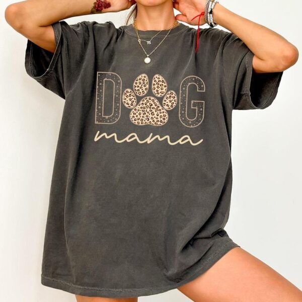 Dog Mama Leopard, Dog Mama Retro, Comfort Colors Tshirt, Leopard Print, Sublimation Design, Cheetah Print - Image 5