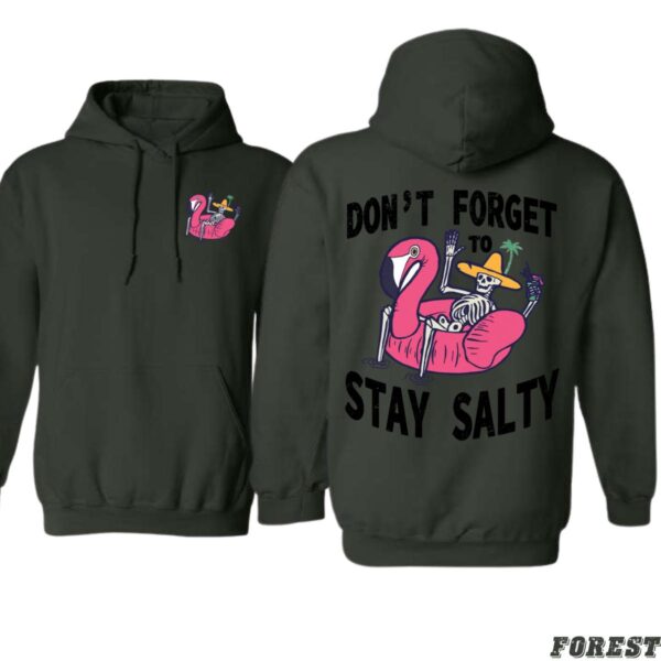 Stay Salty Flamingo Skeleton Design, Casual Wear Hoodie, Fun and Beachy Style , Hoodie Design - Image 5