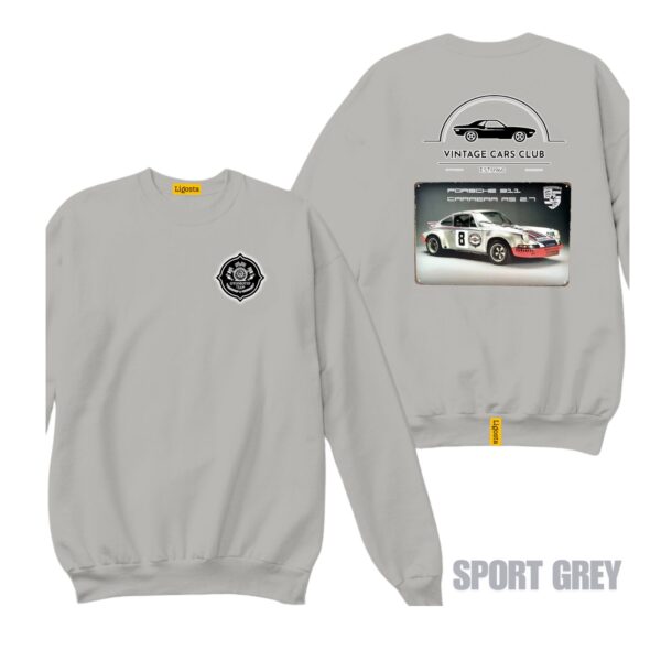 Ligosta Vintage, Cars Club Collection Sweatshirt, Unisex Sweatshirt Featuring Porsche 911 Carrera RS Graphic, Perfect For Racing Car Fans - Image 5