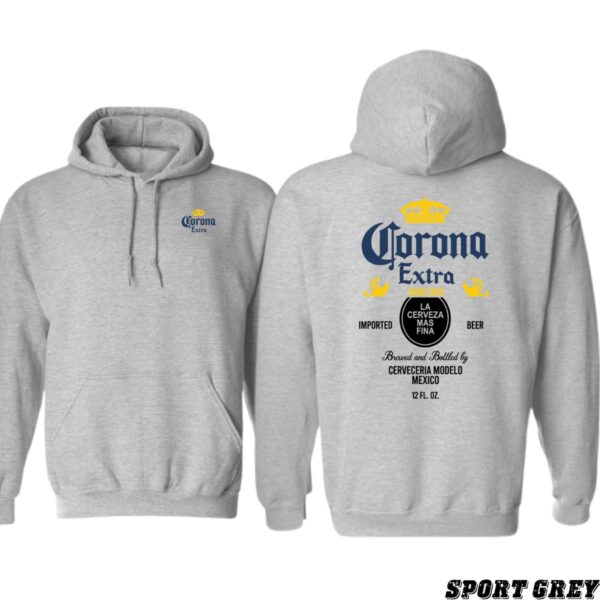 Corona Extra Hoodie, Beer Label Design Shirt, Trendy Hoodie for Men and Women , Hoodie Design - Image 6
