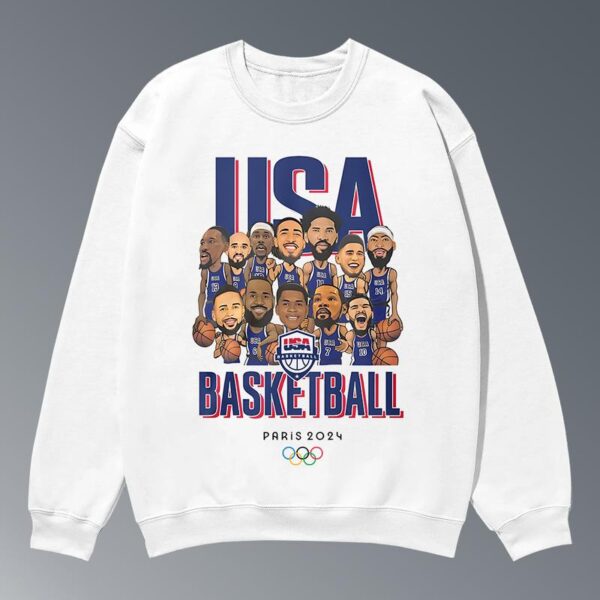 LEBRON'S USA Basketball Olympic 2024, Hiphop Retro Vintage 90s Graphic Basketball, Basketball Fan, Team USA 2024 Shirt Clothing Menswear - Image 4