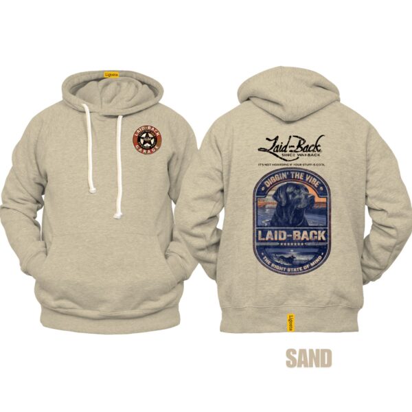 Ligosta Vintage, Laid-Back Hoodie, Unisex Hoodie Featuring Diggin' The Vibe Dog Graphic, Perfect For Relaxed Style Fans 27 - Image 6