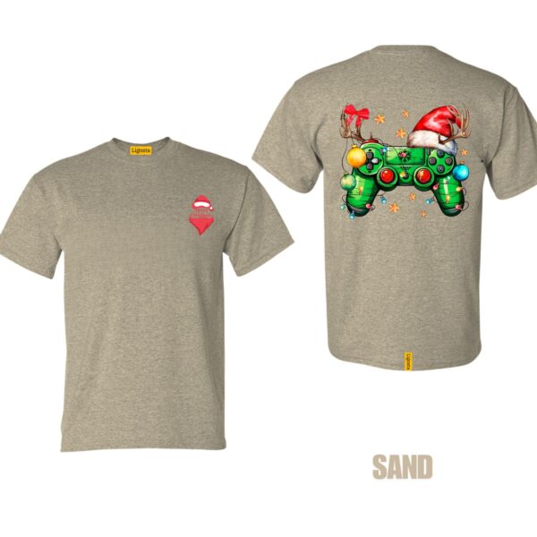 Ligosta Gamer Xmas Collection T-Shirt, Unisex T-Shirt Featuring Festive Gaming Controller Design, Perfect For Gaming Fans 08 - Image 6