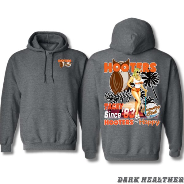 Hooters Delightfully Tacky Since '83 Black Unisex Hoodie, Perfect for Hooters Fans and Collectors , Street Life Style, Street Life Style - Image 9